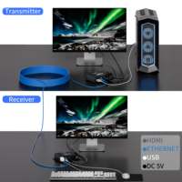 Extensor HDMI USB SYONG 4K 120M 100M 60M, Sincronización de Audio y Video, Transmisor HDMI a través de Cable Ethernet Cat, Extensor HDMI KVM 4K