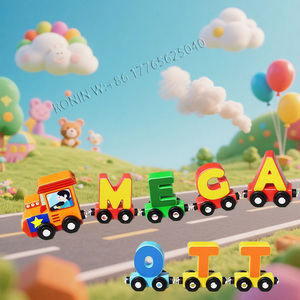 R Colorful <b>Plastic</b> Train MIGA Pet Chew Toy With <b>Letter</b> Number Design Safe Non-toxic Indoor Playtime Fun - Product Image 2