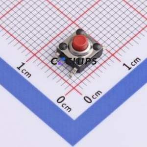 TC-06104FSB-045F Tactile Switch SMD-4P,6x6mm Switch Single Pole Single Throw Round Button 3.5N 6mm - Product Image 1
