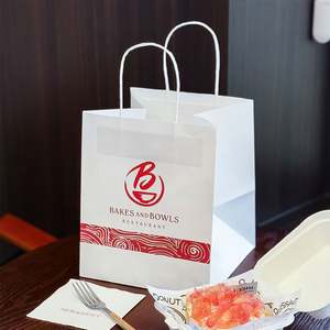 Sac en papier kraft jetable personnalisé en gros pour boulangerie, sac de courses commercial, sac d'emballage alimentaire de qualité pour pain - Product Image 3