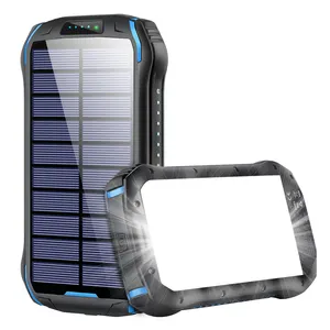 Nueva tendencia productos 2024 gran capacidad 26800mAh cargador de batería de repuesto teléfono portátil externa camping al aire libre prohibición de energía solar