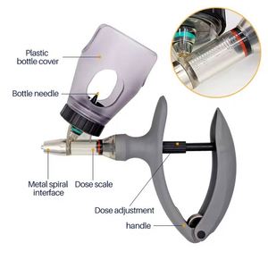 Inyector de vacuna continuo veterinario Animal ajustable para pollo, cerdo, ganado, inyector de vacuna multifunción veterinario - Product Image 2