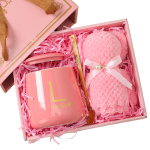 1 Set de tasses en céramique Creative Cartoon Coffee Cup <span class=keywords><strong>Scoop</strong></span> Cute Water Bottle Bear Pearl Towel Christmas Gift - Product Image 1