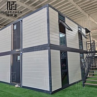 Maison mobile préfabriquée en acier léger de 20 pieds et 40 pieds, 2, 3, 4, 5 chambres, pliable, extensible, mini maison conteneur, villa préfabriquée de luxe