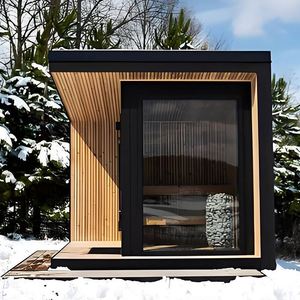 ซาวน่าไม้ซีดาร์สีแดงสำหรับวิลล่าห้องอบไอน้ำคอมโบเครื่องอุ่นด้วยไฟฟ้า - Product Image 2