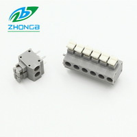 Borne de pression sans vis Zhongbo ZB235V pour carte PCB, conducteur de 0,7 mm, espacement de 5,0 mm, ignifuge et résistant au feu KF