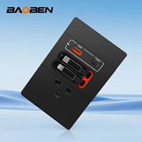 BAOBEN Panneau de Prise USB à Charge Rapide 20W Type 118 pour Téléphone Portable TYPE-C Domestique
