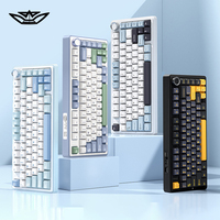 Clavier mécanique programmable personnalisé AULA F75, branchement à chaud, sans fil, triple mode, rétroéclairage RVB, USB Type-C, clavier anti-éclaboussures