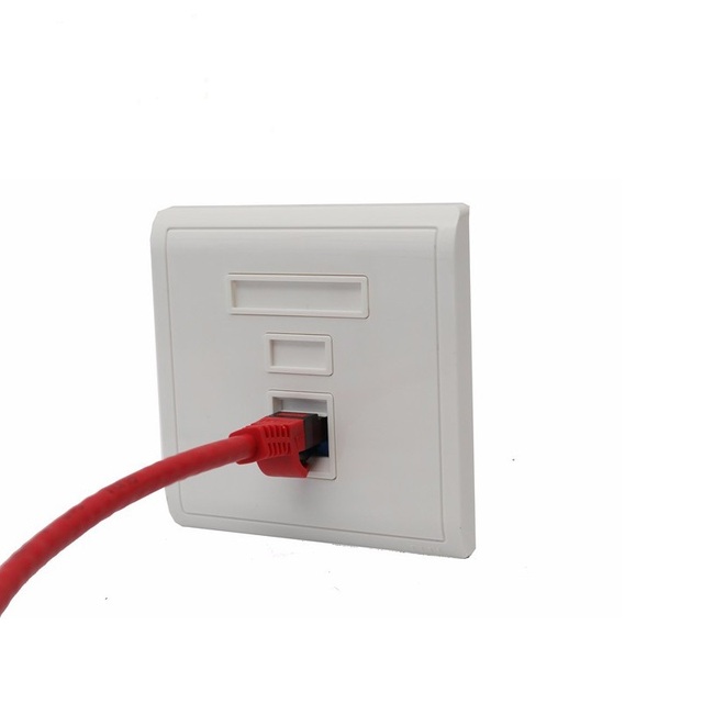 1 2 Port 86 Type Ethernet Faceplate Wall Plate Socket Switch Board RJ11 and RJ45 Keystone Jacks