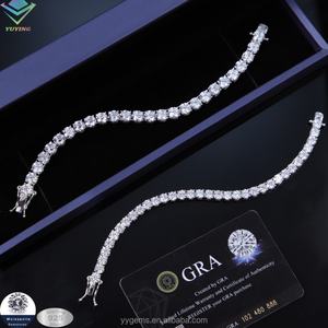 Factory Directly 925 Sterling Silver Mossanite Tennis Bracelets in Stock 2mm--6.5mm VVS Moissanite Diamond Tennis Bracelets - Product Image 6