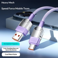 Cable de Datos de Carga Rápida Tipo-C con Conectores USB-A y Tipo-C, Material Tejido para Teléfonos Móviles - Transferencia de Datos