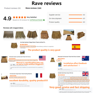 आउटडोर उपयोग यूवी प्रतिरोधी Tiki झोपड़ी छप्पर बाली छप्पर - Product Image 5