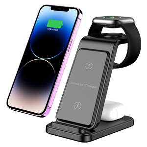 แท่น<span class=keywords><strong>ชาร์จ</strong></span>ไร้สาย 3 in 1 สำหรับ iPhone 17 16e 16 15 14 สำหรับ iWatch แท่น<span class=keywords><strong>ชาร์จ</strong></span>ไร้สายสำหรับ <span class=keywords><strong>AirPods</strong></span> 4 3 <span class=keywords><strong>Pro</strong></span> - Product Image 1