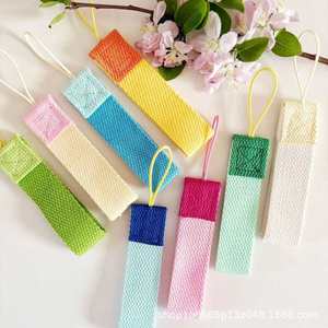 Korean Style 2.5CM Candy Color Contrast <b>Polyester</b> Webbing Short Phone Case <b>Lanyard</b> Luggage Anti-Lost Tag Keychain - Product Image 2
