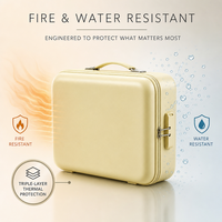 Étui pour documents résistant au feu et à l'eau, organiseur de fichiers portable avec poignée et fermeture à glissière pour la maison, le bureau et les voyages