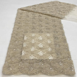 Cordón peludo + cuentas + bordado de lentejuelas, vestido sencillo, ropa, zapatos, bolsos, sombreros, tela <span class=keywords><strong>con</strong></span> bordado de cuentas - Product Image 1