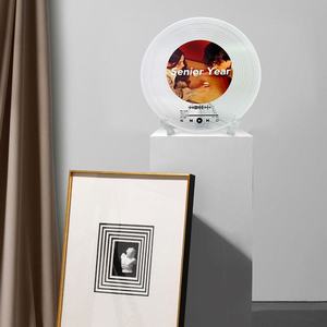 Adorno Acrílico Personalizado de Fábrica con Temática Musical, Exhibidor de Discos de Vinilo, Decoración con Foto, Regalo de Cumpleaños, Adorno Creativo para Mesa - Product Image 2