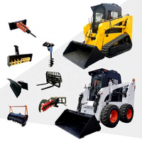 TOSH Chinese Diesel China Wheel Track Skid Steer Loader avec piste