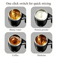 Tasse à café mélangeuse automatique en acier inoxydable 304, mélange rapide et sans effort, tasse à lait électrique rotative magnétique