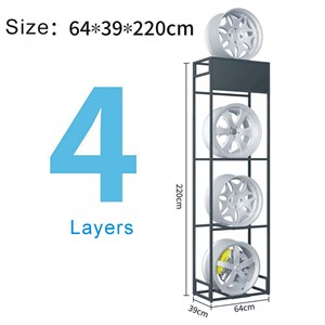 Hai mặt kim loại bánh xe rim hiển thị đứng Dây Kệ loại Rack cho xe bánh xe Khung lưu trữ - Product Image 4