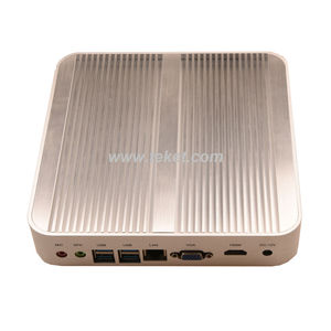 L05-HT770 Intel Core Haswell i3-4010U i3-4015U <span class=keywords><strong>I5</strong></span>-<span class=keywords><strong>4210U</strong></span> Mini PC sin ventilador con carcasa de aluminio, bajo consumo de energía, compatible con Windows 7 - Product Image 2