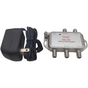 Bán Chạy Từ Nhà Máy Bộ Khuếch Đại Tín Hiệu UHF/VHF/FM Tăng Cường 4 Chiều TV Và FM Trong Nhà 10dB - Product Image 1