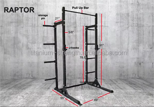 Commercial Gym Equipment Power Weightlifting <strong>Half</strong> <strong>Squat</strong> <strong>Rack</strong> - Product Image 4