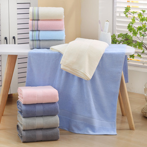 Toallas de baño Qinrou 70x140cm de algodón puro, suaves y absorbentes para uso en casa, playa y hotel. - Product Image 2