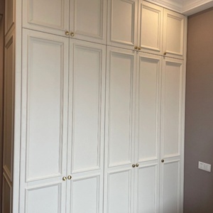 Modern White Walk-In Closet Wardrobe With Glass Doors Drawers <b>Shelves</b> <b>Bedroom</b> Furniture Traditional Design Large Capacity - Product Image 3