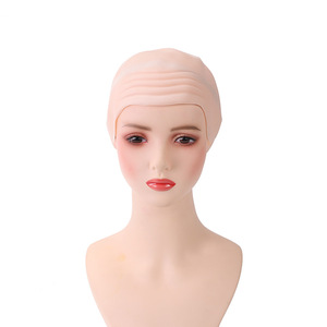 Bán Buôn Unisex Đầu Nhăn Latex Da Tóc Giả Mũ Trang Điểm Cao Su Đầu Trọc Tóc Giả Mũ - Product Image 1