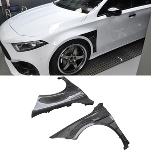 Pour Mercedes Benz Classe A W177 A45, extensions d'ailes latérales en fibre de carbone style OTD, panneaux de séparation, garnitures de spoiler, tuning auto 2019+ - Product Image 1