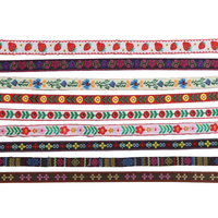 Ruban Jacquard Décoratif Tissé en Gros 13mm pour Artisanat et Couture