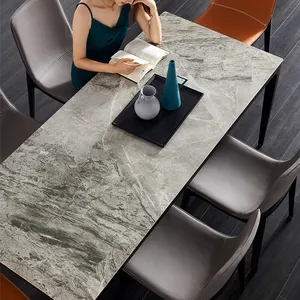 Walmart Rustikale Gegen höhe Hoch ausziehbare runde Glas marmorplatte Esstisch und Stuhl Set für 6/8 Sitzer