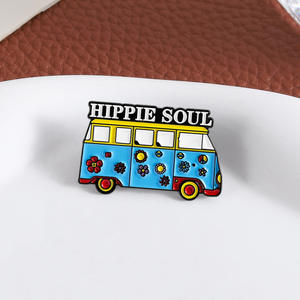 Broches en émail fantaisie à motifs floraux, style <span class=keywords><strong>hippie</strong></span>, pour chapeaux, sacs à dos, revers de veste, bijoux amusants - Product Image 5