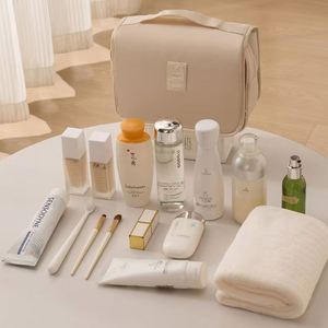 Sac de maquillage unisexe de haute qualité avec logo personnalisé, en polyester, organiseur de voyage pour cosmétiques, trousse de toilette suspendue pour salle de bain - Product Image 2