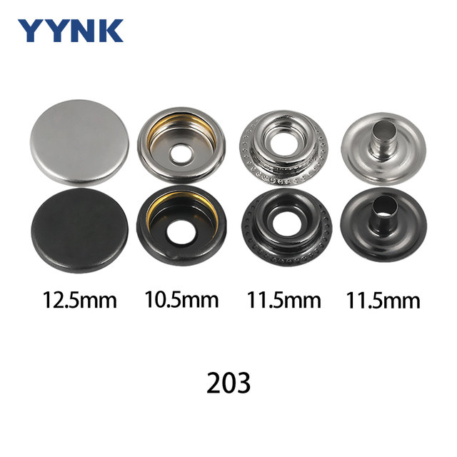 Decorative Garment Buttons Accessory OEM Logo Metal Press Snap Buttons for Clothes