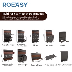 Roeasy organización de cocina y almacenamiento estante colgante accesorios organización Hogar de lujo herrajes de cocina modulares - Product Image 2