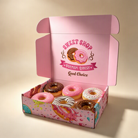 Boîtes en papier en gros de qualité alimentaire pour donuts, emballage personnalisé avec séparateurs, boîte à emporter pour aliments, boîte alimentaire à emporter