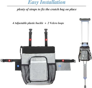Free sample Neoprene Walking Stick Bag Portable Crutch Holder Pouch Travel Hiking <b>Running</b> Walking-Assistance Protective Bag - Product Image 4