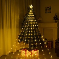 Dekorative LED-Lichterkette für Außenbereich USB-Lederkabel Wasserfall-Lichter für Zelte und Bäume IP65-Zertifiziert 2m/3m Dimmbar Hoher CRI 90