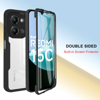 Coques de téléphone portable 3-en-1 avec protection d'écran 360° pour Redmi 15C 14C 15 Note 14 Pro Plus A5 A3 pour Xiaomi 17 Pro Max 15T Pro