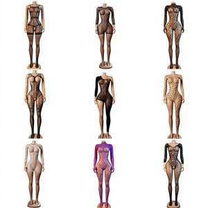 Lingerie Sexy in Stile Europeo-Americano, Tuta in Pizzo con Bretelle, <span class=keywords><strong>Abbigliamento</strong></span> in Rete, Lingerie Erotica Traforata per Donne - Product Image 1
