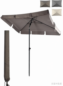 Outdoor Patio <strong>Balcony</strong> <strong>Parasol</strong> Adjustable Sunshade <strong>Parasols</strong> Rectangular Waterproof Umbrellas for Outdoor Garden Beach - Product Image 3