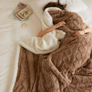 Microfibre Polyester luxe toutes saisons utiliser <span class=keywords><strong>Plaid</strong></span> canapé canapé literie décor à la maison gros chaud Super confortable doux tricot jeter couverture - Product Image 2