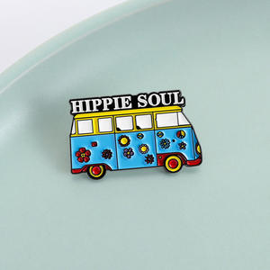 Broches en émail fantaisie à motifs floraux, style <span class=keywords><strong>hippie</strong></span>, pour chapeaux, sacs à dos, revers de veste, bijoux amusants - Product Image 4