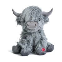 Greenmart Vache des Highlands Personnalisée de Noël, Mini Peluche Super Douce en Coton PP pour le Soulagement du Stress, Emballage Cadeau, Faible MOQ