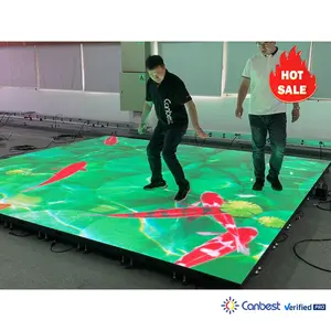 P3.91 3.91Mm Waterproof Full Color Club Bar Interactive Dance Floor Led Display Led Stage Floor Tiles Screen