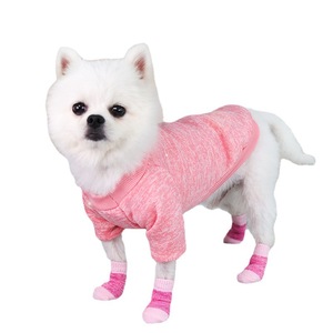 Chaussettes antidérapantes Weiwang pour chiens et chats, petites, moyennes et grandes races, toutes saisons, rose, bleu, monochrome, style décontracté - Product Image 2