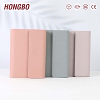Hongbo Etsy superventas A6 Litchi cuero presupuesto carpeta sobres para efectivo, tarjetas y documentos como carteras/carpetas