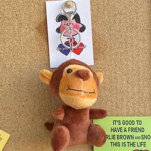 Felpa lindo Mini mono Tigre jirafa elefante llavero zoológico Animal relleno bosque Animal salvaje felpa llaveros juguete Decoración - Product Image 2